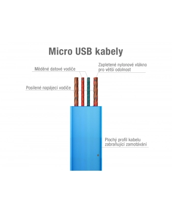 Kabel USB Avacom Kabel USB (2.0) USB A M- USB micro M 0.4m niebieski Avacom