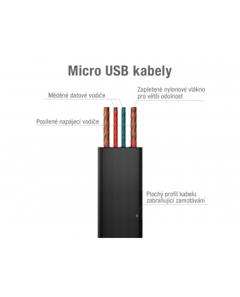 Kabel USB Avacom Kabel USB (2.0) USB A M- USB micro M 0.4m czarny Avacom