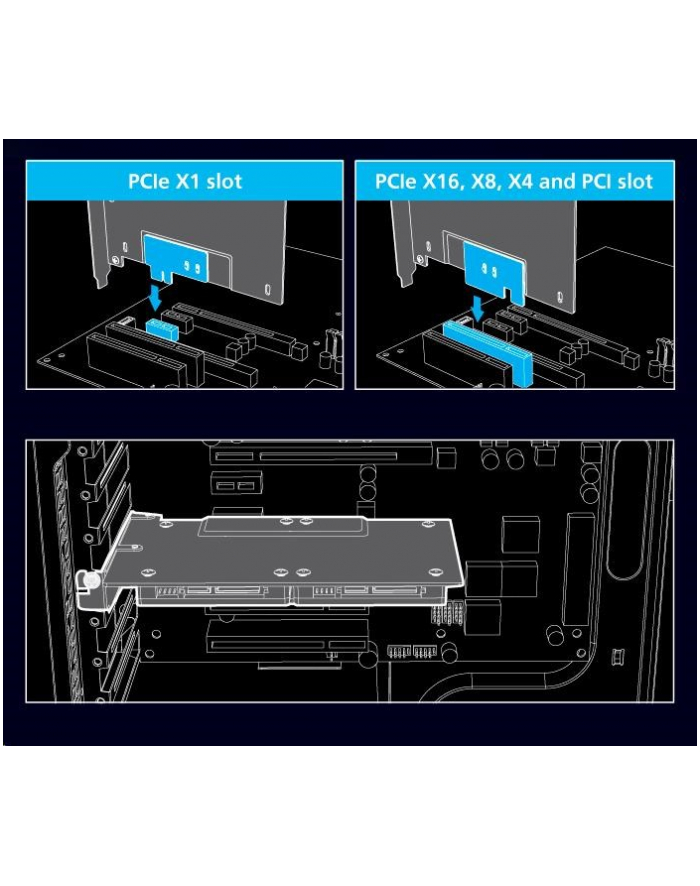 Akasa Uchwyt na 2x SSD w slocie PCIe (AK-HDA-10BK) główny