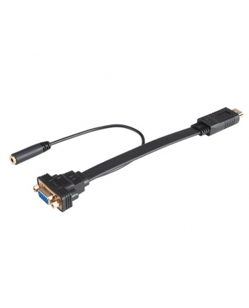 Akasa KABEL  HDMI - D-SUB (VGA) + JACK 3.5MM 0.2M CZARNY (AK-CBHD18-20BK)  (AKCBHD1820BK)
