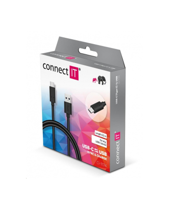 Connect IT Kabel USB Connect IT USB-C -> USB-A, 0.5m, czarny (CI1174)