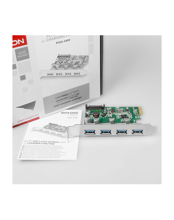 AXAGON AXAGON AXAGO  KONTROLER PCI-EXPRESS 4X USB 3.0   (PCEU430V) główny