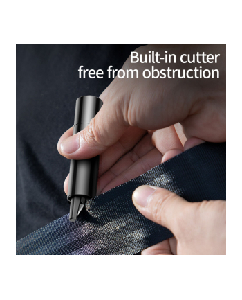 młotek zbijak do szyb + nóż do cięcia pasów szary nr 2