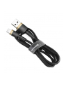 Baseus Cafule Cable wytrzymały nylonowy kabel przewód USB / Lightning QC3.0 2.4A 1M czarno-złoty (CALKLF-BV1) - nr 10