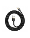 Baseus Cafule Cable wytrzymały nylonowy kabel przewód USB / Lightning QC3.0 2.4A 1M czarno-złoty (CALKLF-BV1) - nr 2