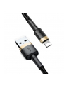 Baseus Cafule Cable wytrzymały nylonowy kabel przewód USB / Lightning QC3.0 2.4A 1M czarno-złoty (CALKLF-BV1) - nr 3