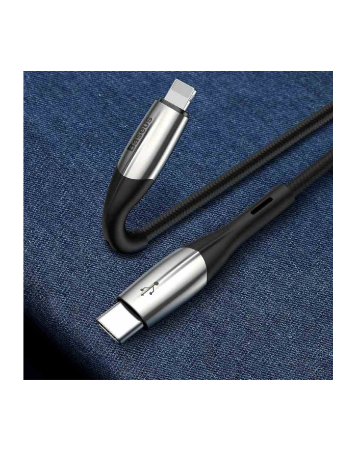 Baseus Cafule Cable wytrzymały nylonowy kabel przewód USB / Lightning QC3.0 2A 3M czarno-złoty (CALKLF-RV1) główny