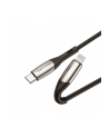 Baseus Cafule Cable wytrzymały nylonowy kabel przewód USB / Lightning QC3.0 2A 3M czarno-złoty (CALKLF-RV1) - nr 1