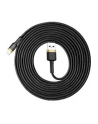 Baseus Cafule Cable wytrzymały nylonowy kabel przewód USB / Lightning QC3.0 2A 3M czarno-złoty (CALKLF-RV1) - nr 25