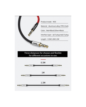 Baseus Kabel jack 3,5mm - jack 3,5mm 1,5m (CAM30-CS1)