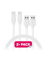 Kabel Connect IT Wirez USB/USB-C, 1m (2 ks v balení) (CCA-5006-WH) Biały - nr 1