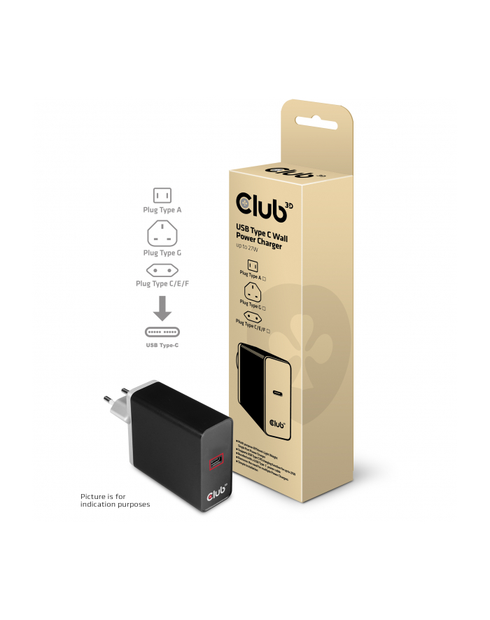 Club 3D power adapter Czarny (CAC1901EU) główny