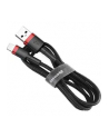 Baseus Kabel nylonowy Cafule Lightning 2,4A 50cm czarny/czerwony (02112) - nr 20