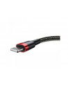 Baseus Kabel nylonowy Cafule Lightning 2,4A 50cm czarny/czerwony (02112) - nr 21