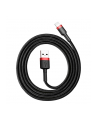 Baseus Kabel nylonowy Cafule Lightning 2,4A 50cm czarny/czerwony (02112) - nr 3