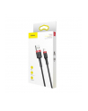 Baseus Kabel nylonowy Cafule Lightning 2,4A 50cm czarny/czerwony (02112) - nr 7