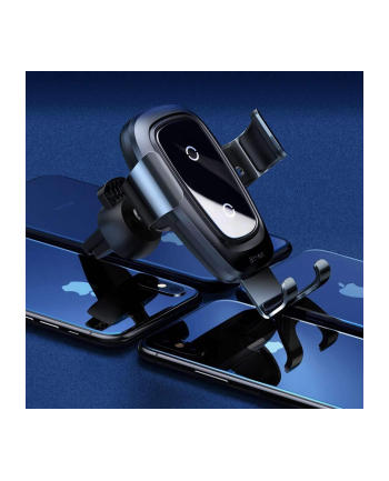 Baseus Metal Gravity Car Mount Wireless Charger Black (bsu043)