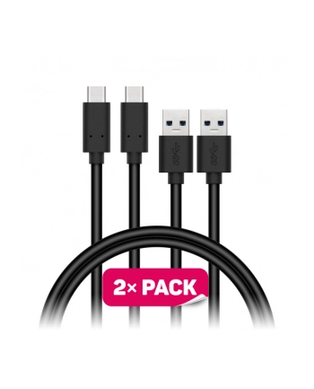 Kabel Connect IT Wirez USB/USB-C, 1m (2 ks v balení) (CCA-5006-BK) Czarny