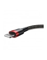 Baseus Kabel nylonowy Cafule Lightning 2,4A 50cm czarny/czerwony (02112) - nr 14