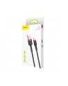 Baseus Kabel nylonowy Cafule Lightning 2,4A 50cm czarny/czerwony (02112) - nr 19