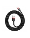Baseus Kabel nylonowy Cafule Lightning 2,4A 50cm czarny/czerwony (02112) - nr 9