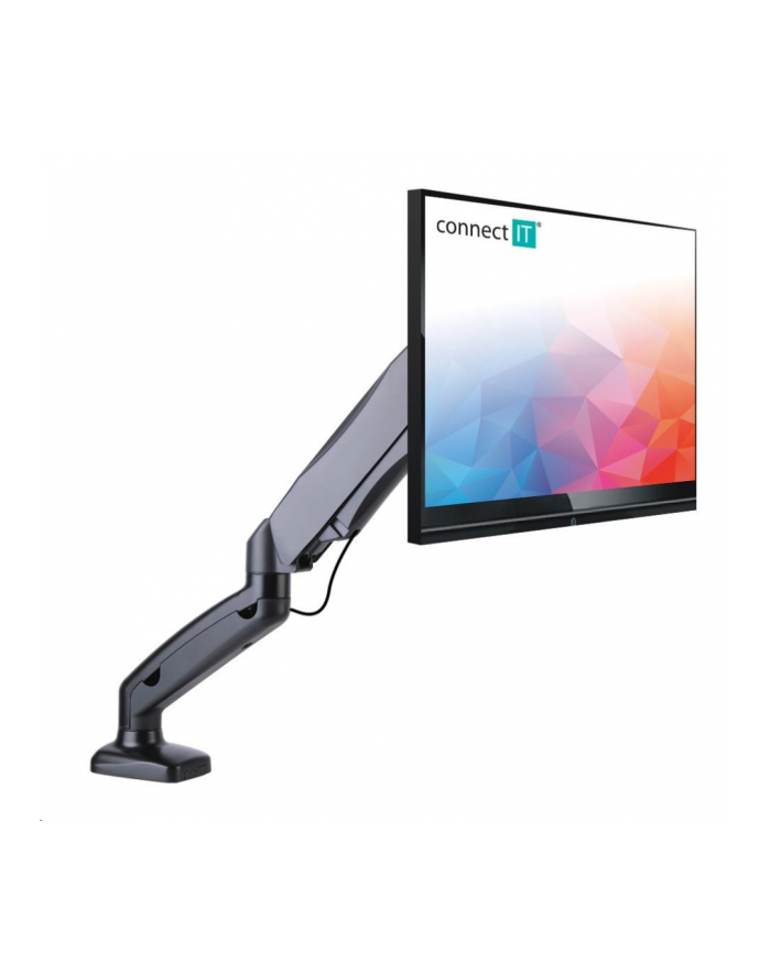 Uchwyt Connect IT SingleArm Premium na 1 monitor 13'' až 32'', nosnost 6,5 kg (CMF-3107-BK) Czarny główny