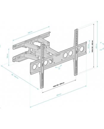 Connect IT CMH7600BK TitanMove Premium na ekran przekątnej 32-70'' czarny