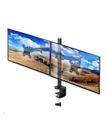 FN40 - Solidny biurkowy uchwyt do dwóch monitorów 2x LCD, LED 13''-27'' Regulacja 3D