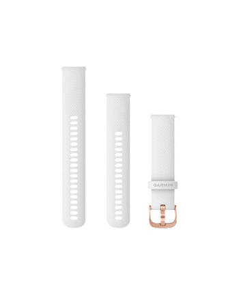 Garmin silikonowy pasek Vivomove 3/Venu/Vivomove Style (20mm) biały różowo-złotym zapięciem [0101292410] nr 2