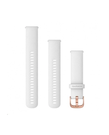 Garmin silikonowy pasek Vivomove 3/Venu/Vivomove Style (20mm) biały różowo-złotym zapięciem [0101292410]