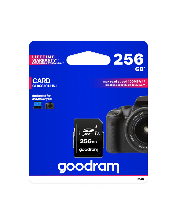 GOODRAM S1A0 SDXC 256GB (S1A02560R12) główny
