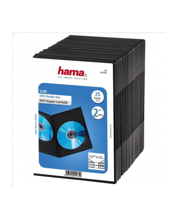 Hama DVD Slim Double-Box 25, Black (00051185)