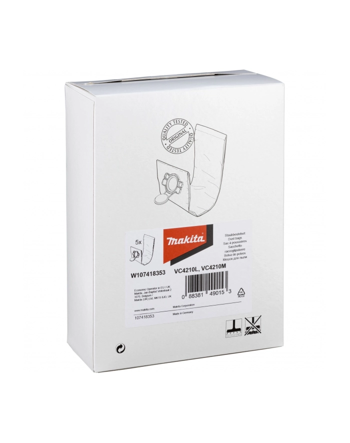 Makita VC4210L WORKI Z WŁÓKNINY, FLIZELINOWE 8253876040 główny
