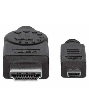 HDMI-Kabel przyłączeniowy złącze męsk(typ D) Czarny (66623324427)