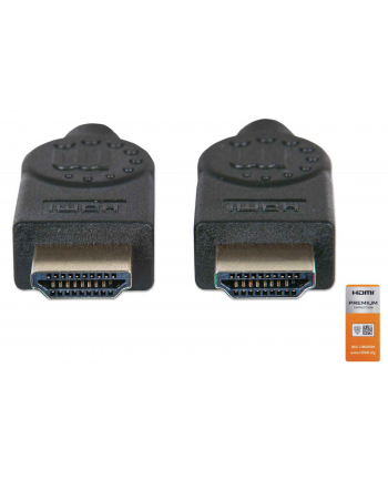 Manhattan Kabel Manhattan Manhattan Kabel HDMI Premium High Speed + Ethernet, 3m, černý (355353)