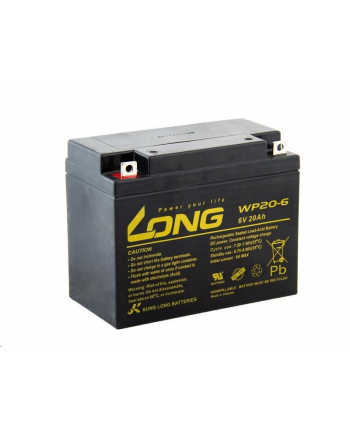 Long 6V 20Ah akumulator ołowiowy F3 (WP20-6) (PBLO6V020F3A)
