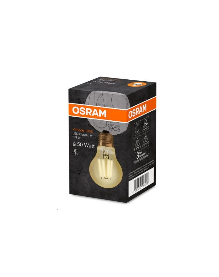 Osram Żarówka Światła Led Vintage 1906 Standard 6.5W824 (55W) Gul E27 (4058075293298) główny