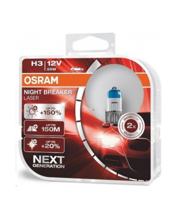 Osram H3 Night Breaker Laser + 150% DuoBox