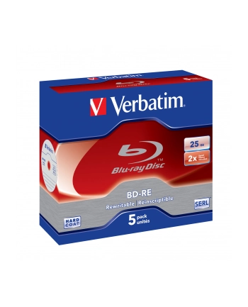 Płytki BD-RE VERBATIM BLU-RAY (RW) 5Pack Jewel 25GB 43615
