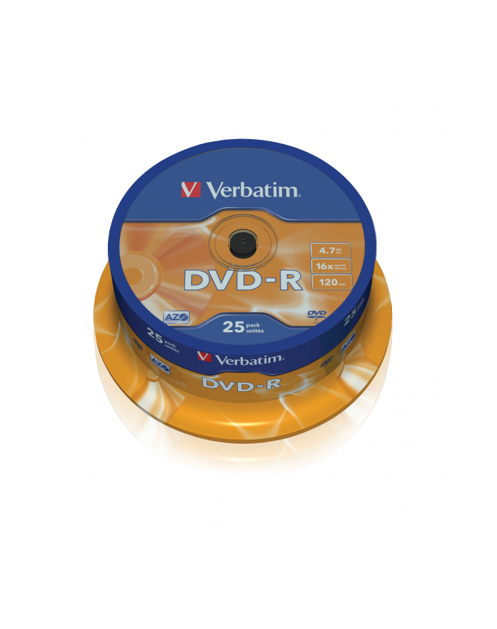 DVD-R VERBATIM 43522 4.7GB 16x CAKE 25 SZT główny