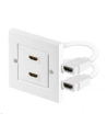 Premiumcord Panel 2x HDMI żeńskie biały (KPHDMZ02) - nr 1