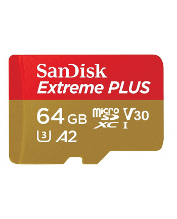SanDisk microSDXC 64GB Extreme Plus A2 U3 V30 (SDSQXBZ064GGN6MA)