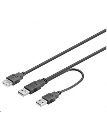 Kabel USB Premiumcord Premiumcord Kabel USB 2.0 napájecí Y kabel A/M + A/M -- A/F 0.4m + 0.5m