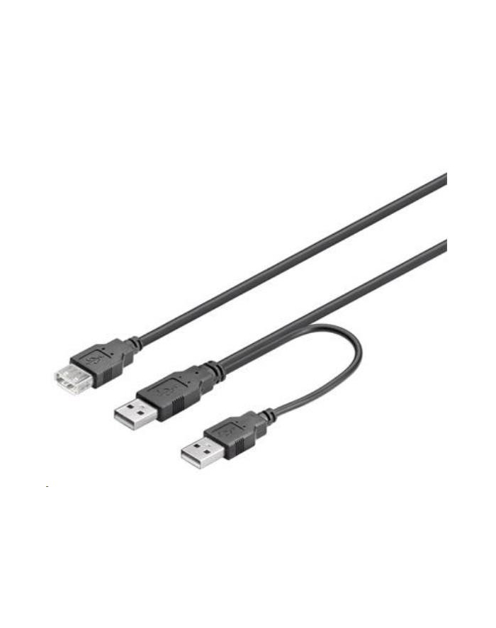 Kabel USB Premiumcord Premiumcord Kabel USB 2.0 napájecí Y kabel A/M + A/M -- A/F 0.4m + 0.5m główny