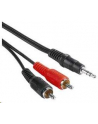 Premiumcord Kabel Audio 3.5mm Jack 2x Cinch  2 m Czarny  (kjackcin) - nr 1