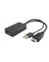 Premiumcord Adapter AV HDMI + USB - DisplayPort czarny (KPORTAD09) - nr 1