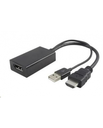 Premiumcord Adapter AV HDMI + USB - DisplayPort czarny (KPORTAD09)