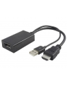 Premiumcord Adapter AV HDMI + USB - DisplayPort czarny (KPORTAD09) - nr 2