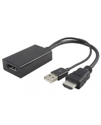 Premiumcord Adapter AV HDMI + USB - DisplayPort czarny (KPORTAD09)