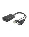 Premiumcord Adapter AV HDMI + USB - DisplayPort czarny (KPORTAD09) - nr 3